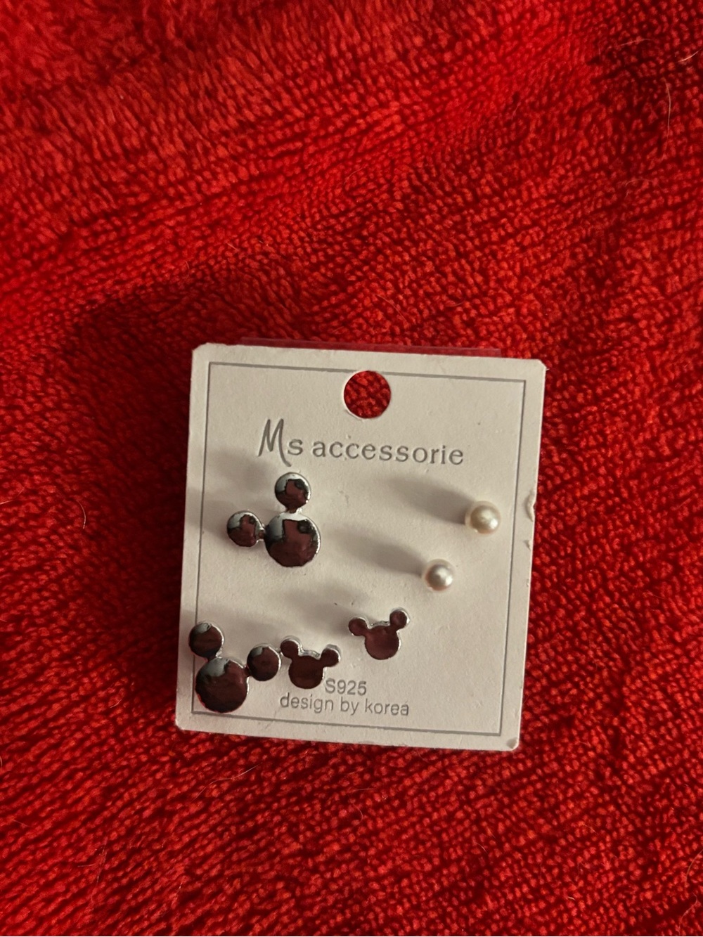 Ms Accessorie Mickey Stud Earrings Set